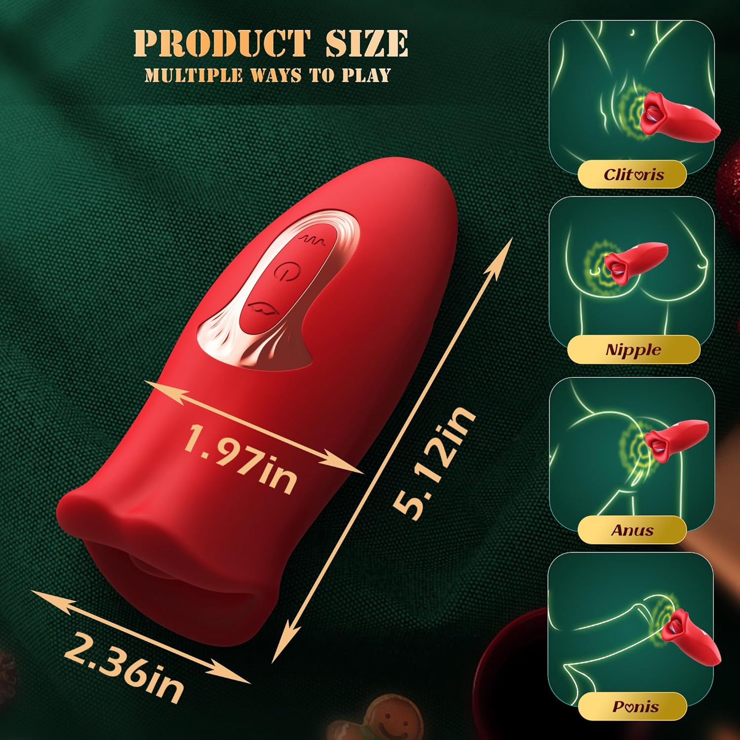 RoseLuxe 2-in-1 Tongue & Clit Vibrator