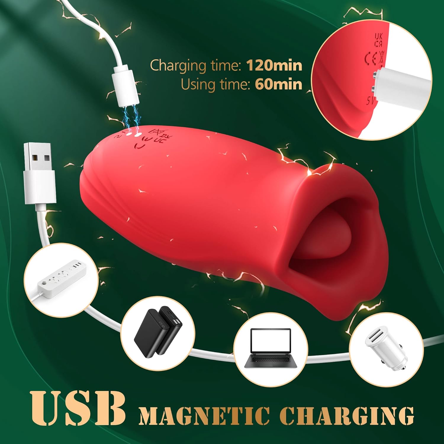 RoseLuxe 2-in-1 Tongue & Clit Vibrator