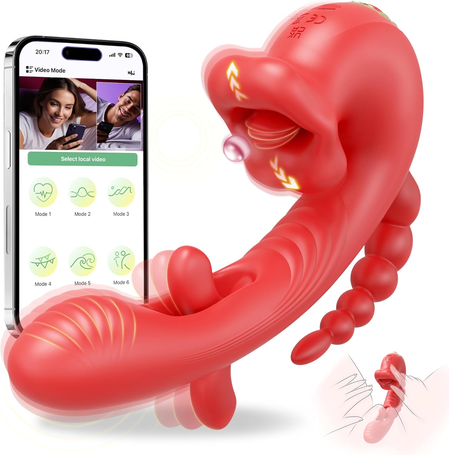 RoseLuxe Multi-Mode Clitoral Flapping Vibrator