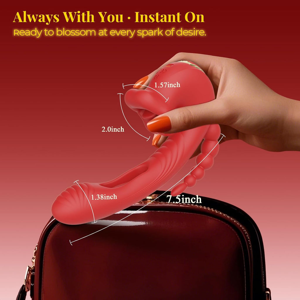 RoseLuxe Multi-Mode Clitoral Flapping Vibrator