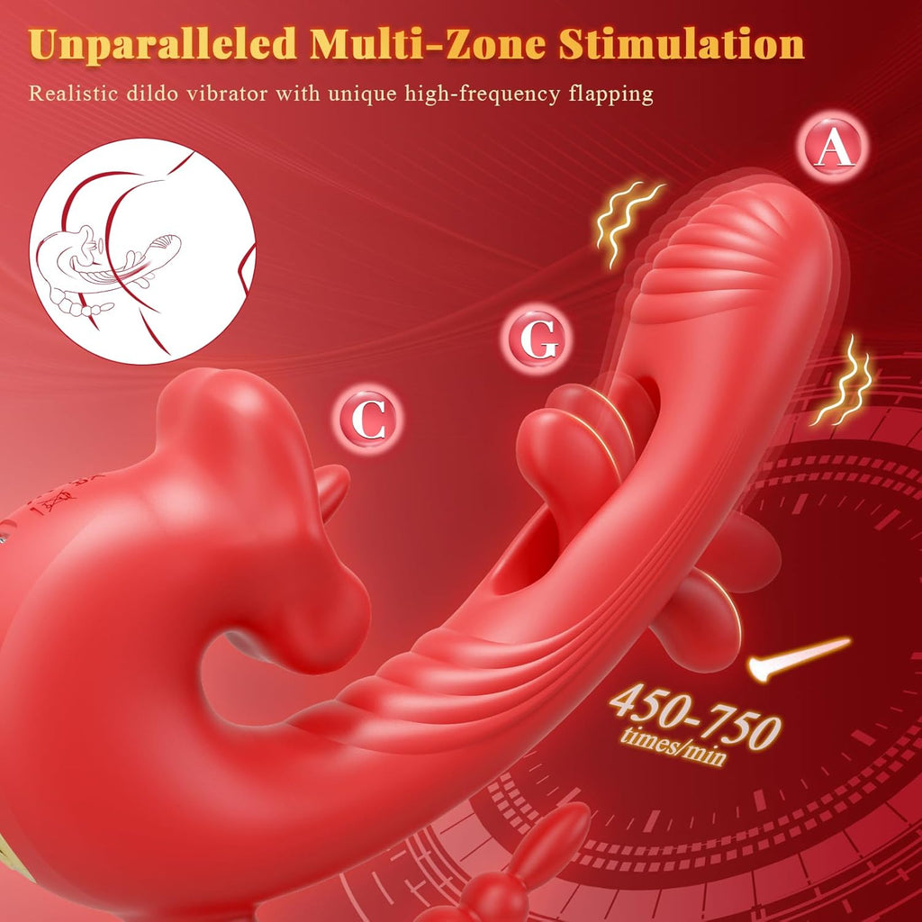 RoseLuxe Multi-Mode Clitoral Flapping Vibrator