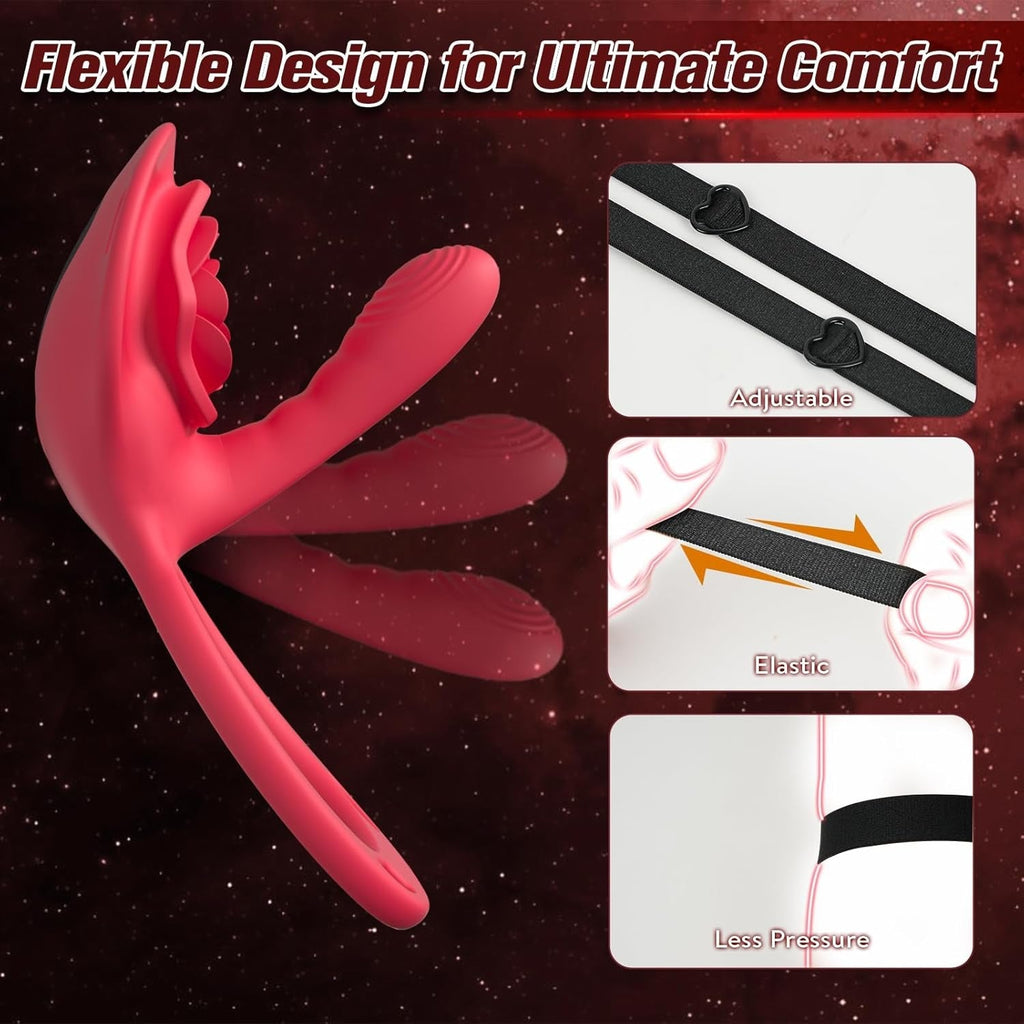 RoseMerge Wearable Dual Stimulation Couples Vibrator