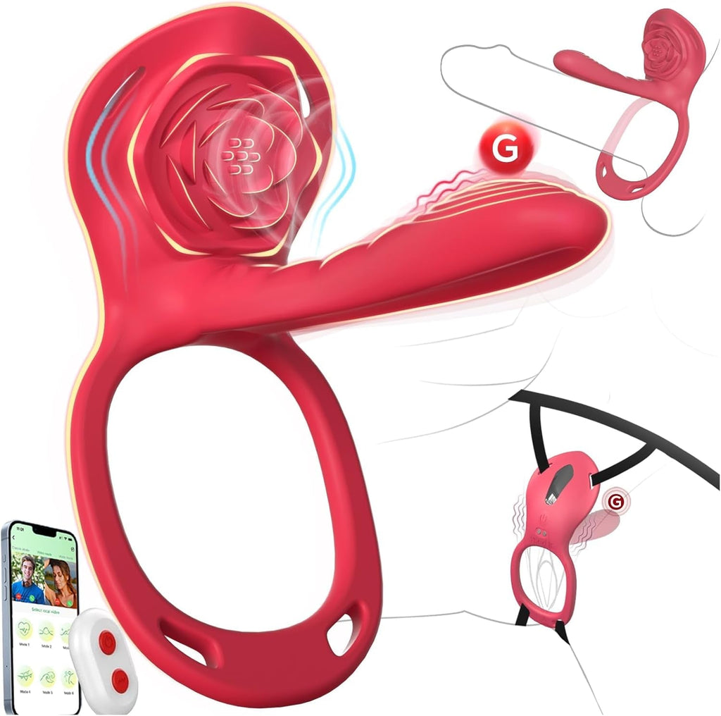 RoseMerge Wearable Dual Stimulation Couples Vibrator
