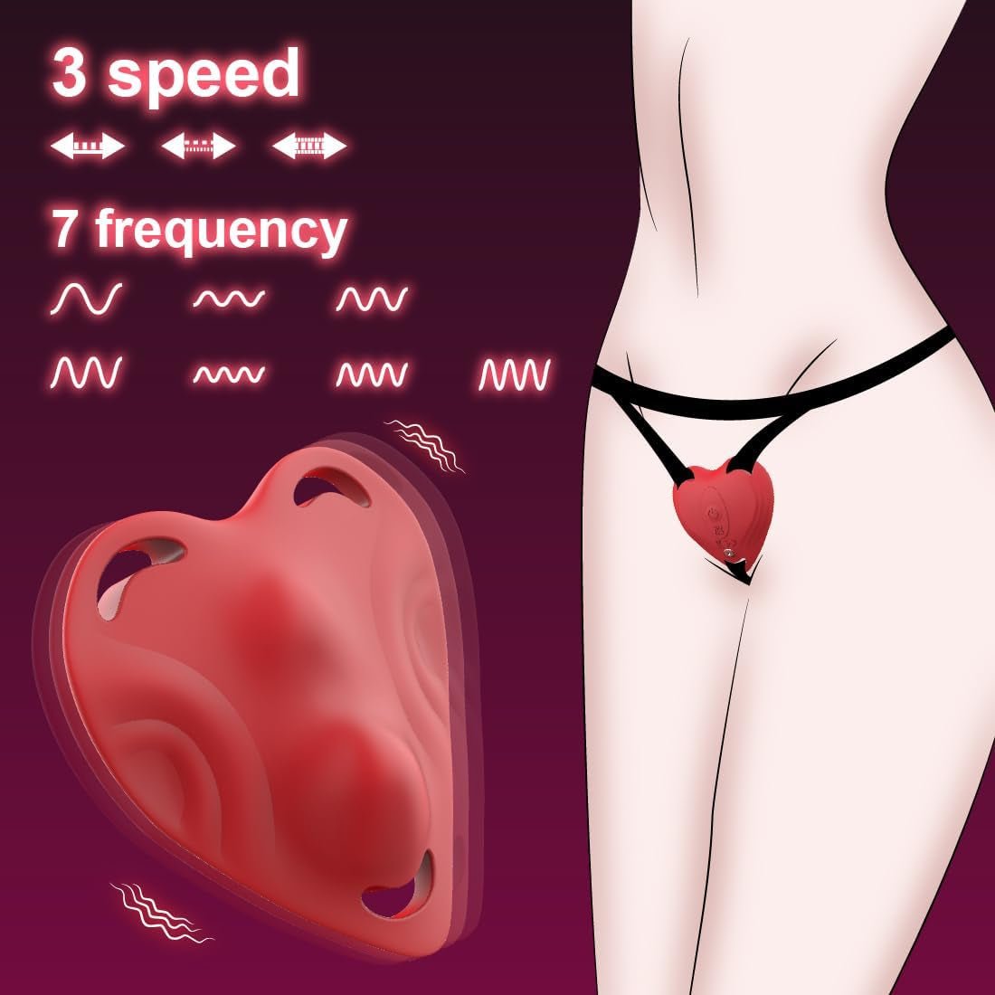 RoséMuse App Control Heart-Shaped Panty Vibrator