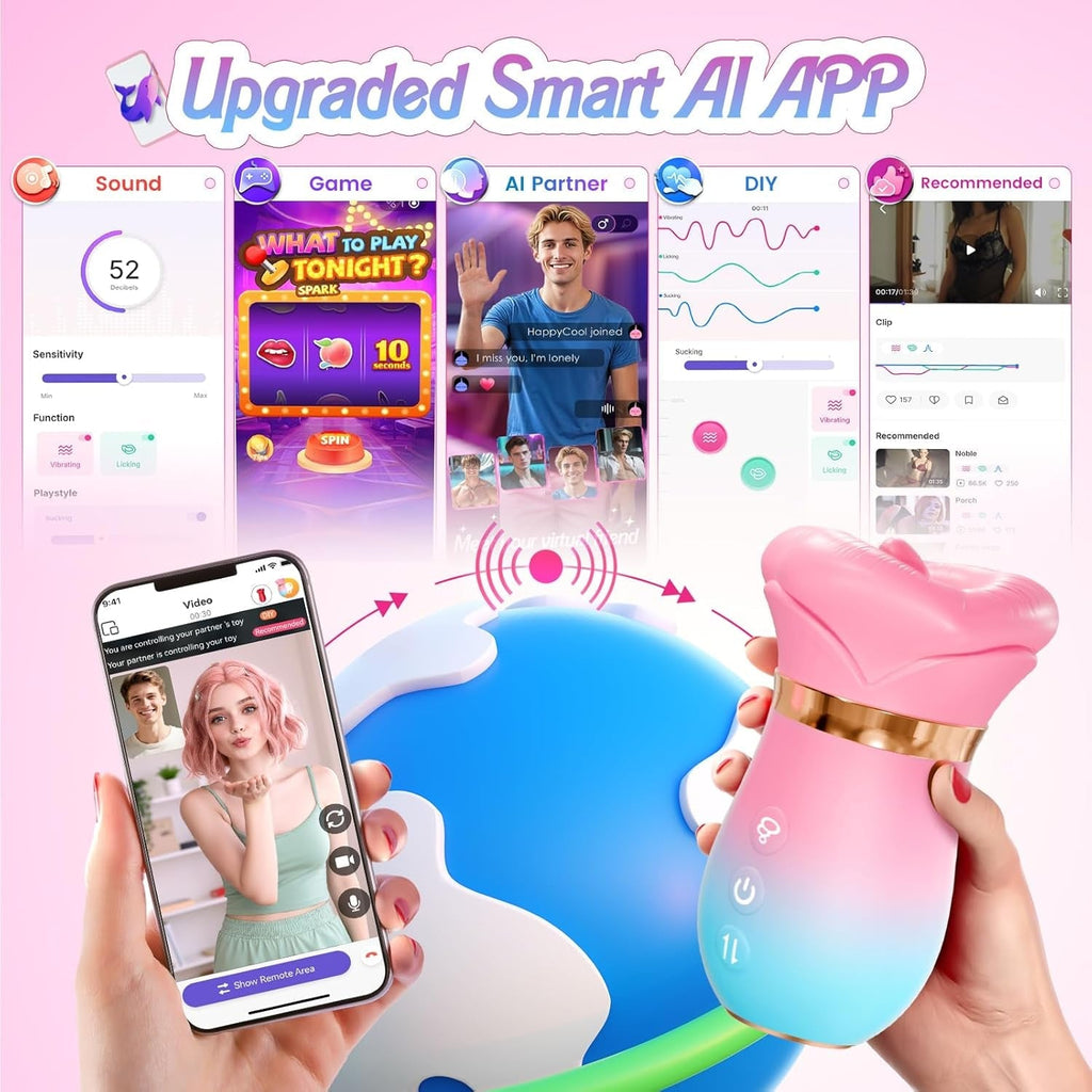 RoseNova App-Control AI Suction Vibrator
