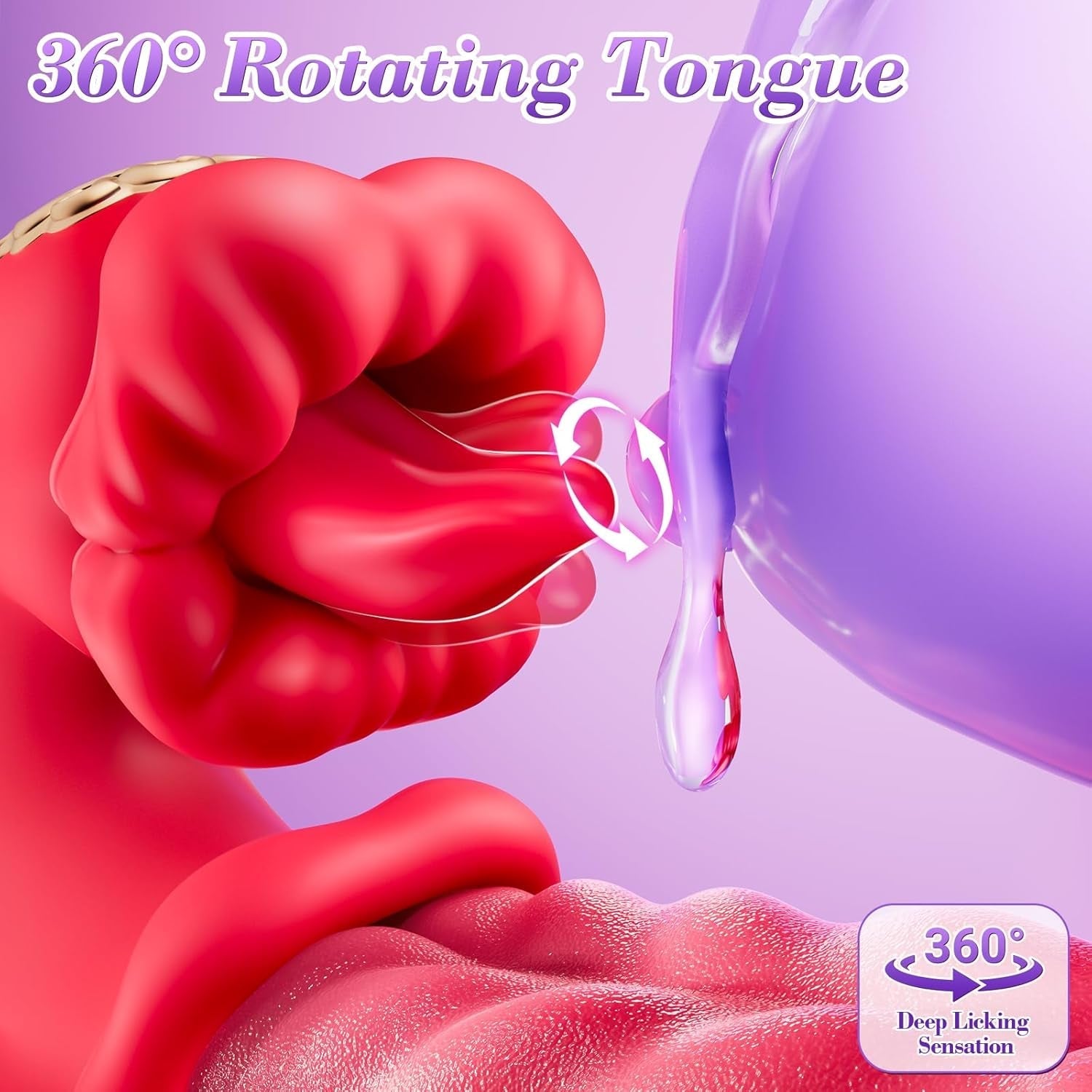 RoseOrbit 360° Dual-Action Tongue Rotation Vibrator