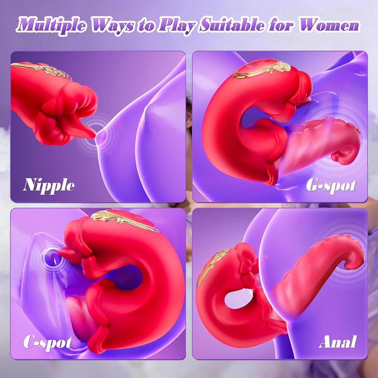 RoseOrbit 360° Dual-Action Tongue Rotation Vibrator
