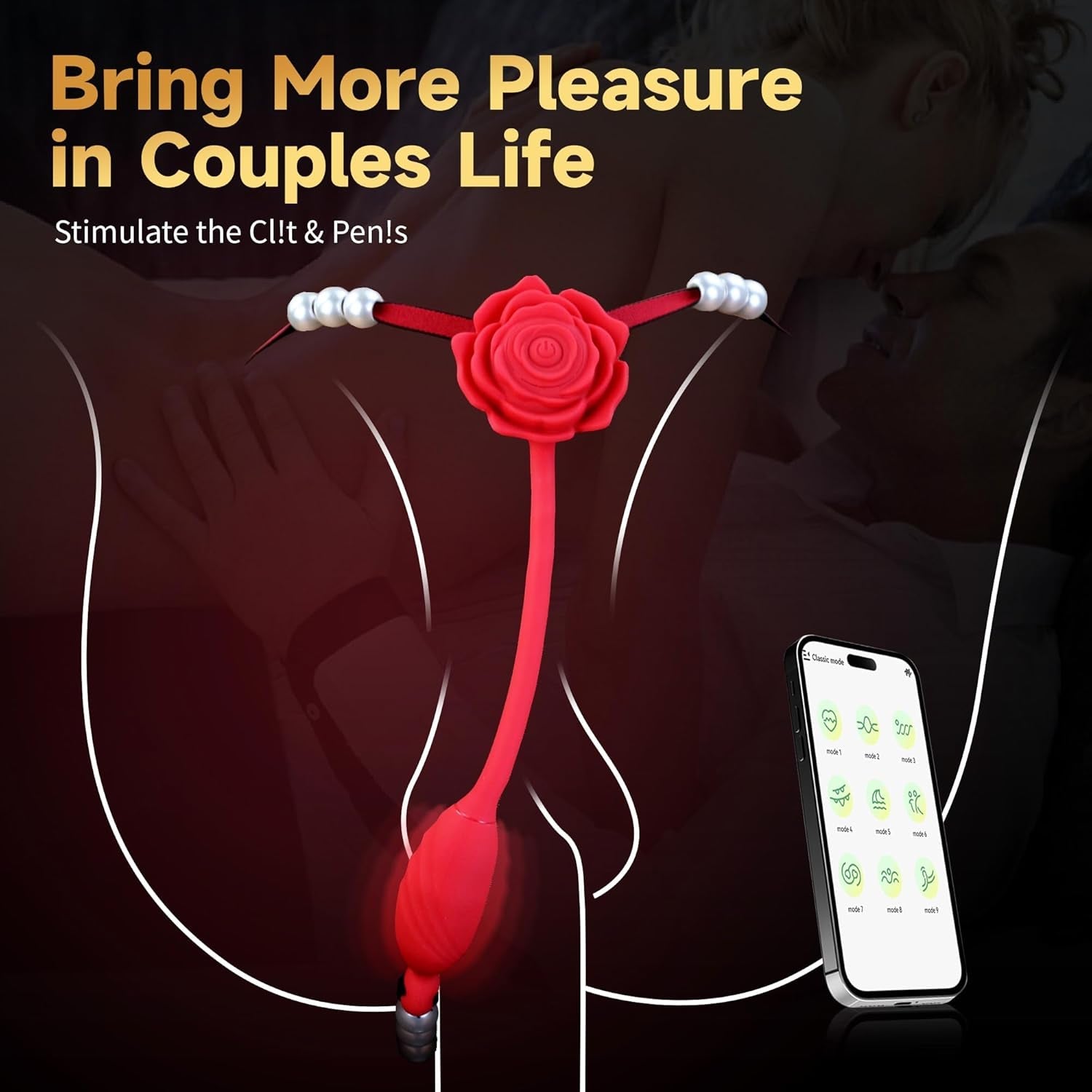 RosePearl App Control Wearable Panty Thong Vibrator