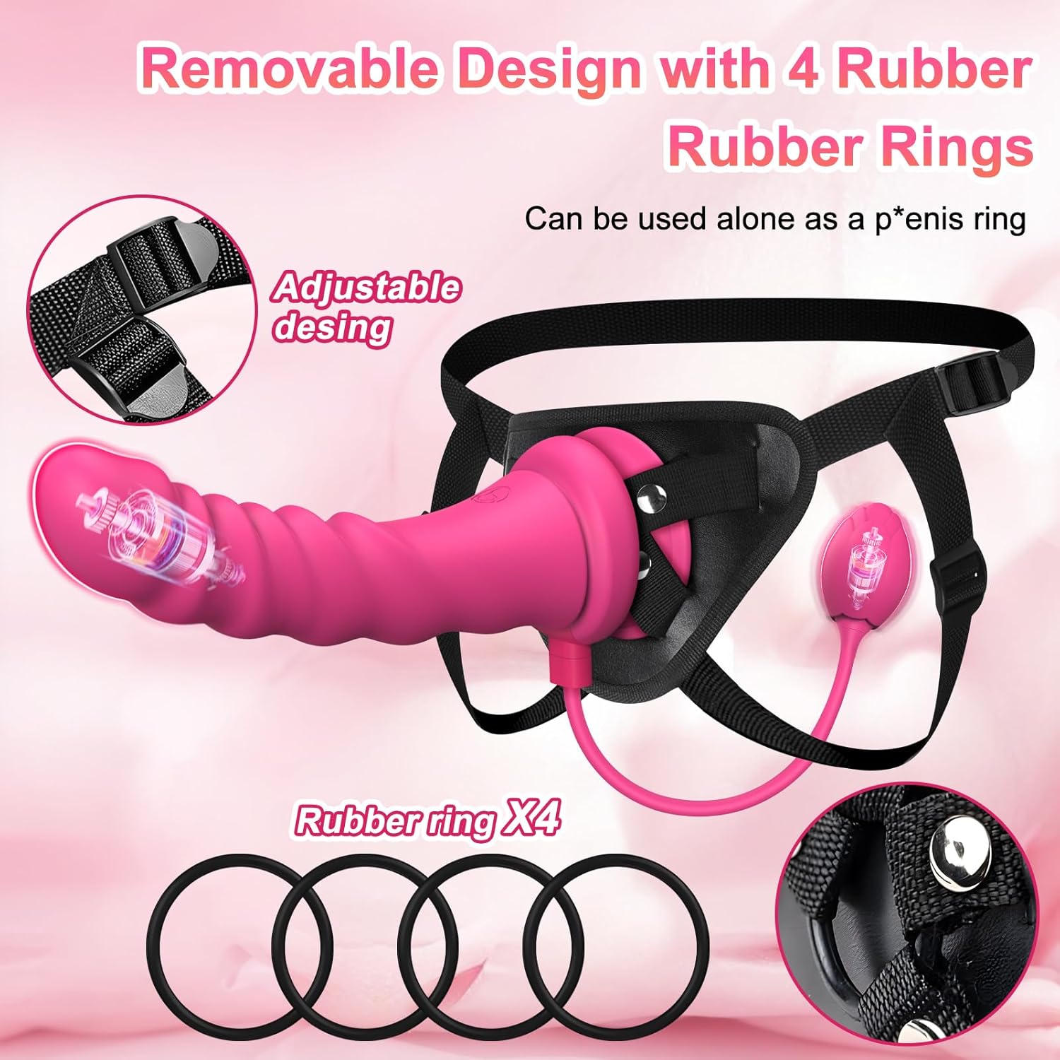 RosePulse Strap-On Anal Plug Vibrator