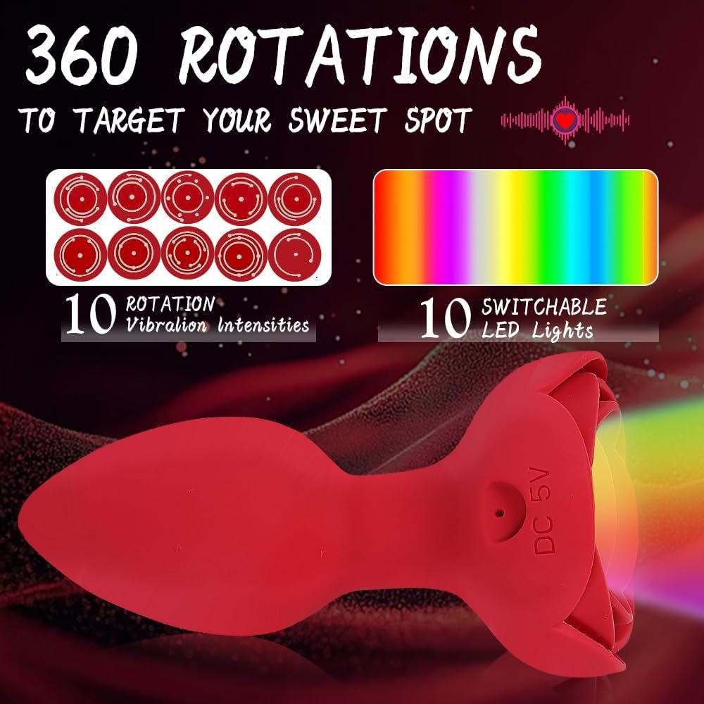 RoseRadiance Light-Up Rose Anal Plug