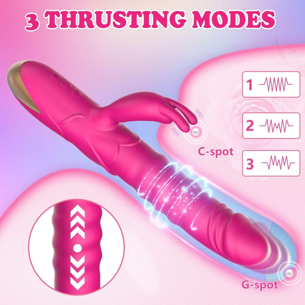 RoseRider Thrusting Rabbit Vibrator
