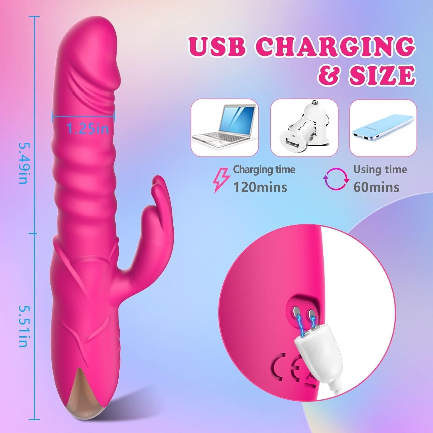 RoseRider Thrusting Rabbit Vibrator