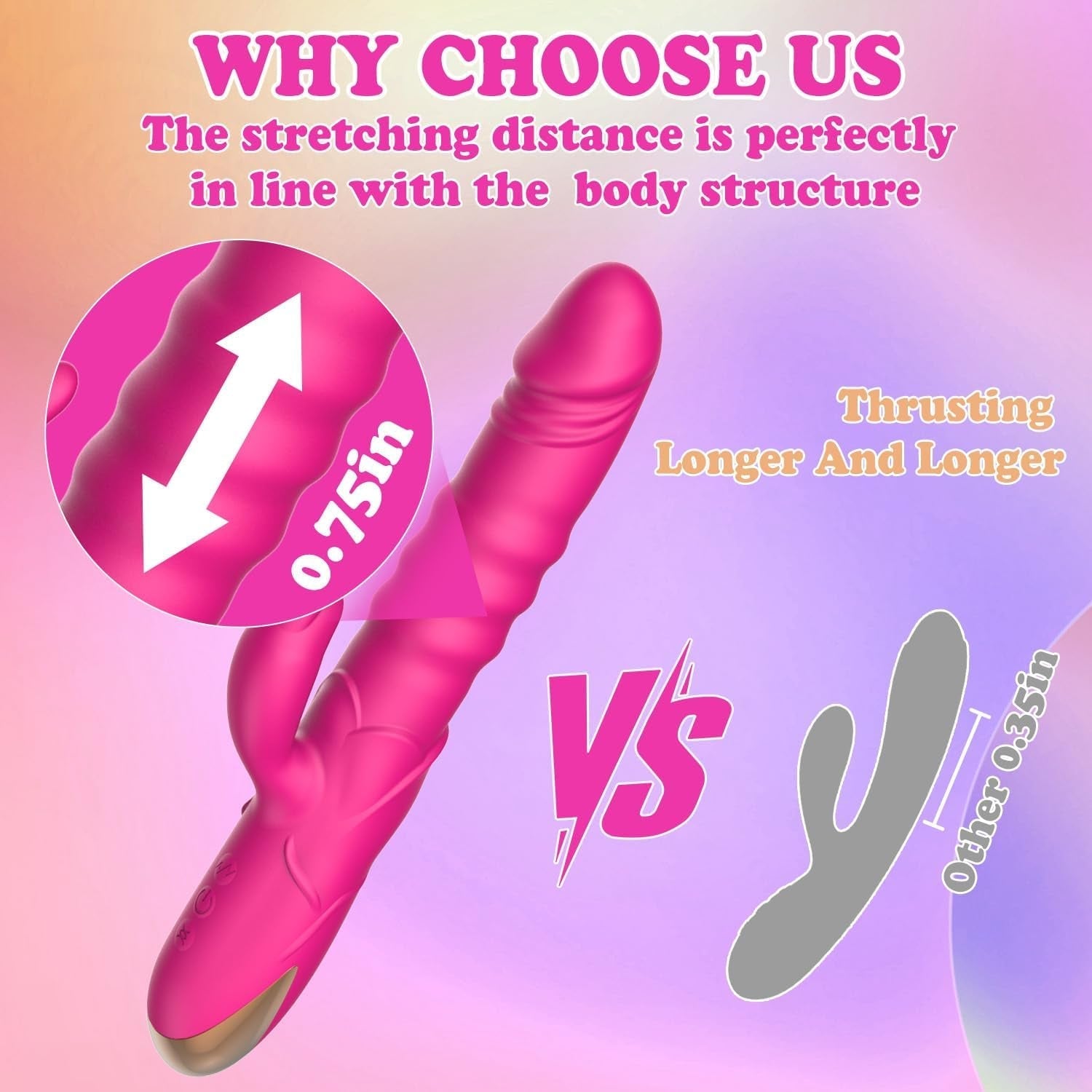 RoseRider Thrusting Rabbit Vibrator