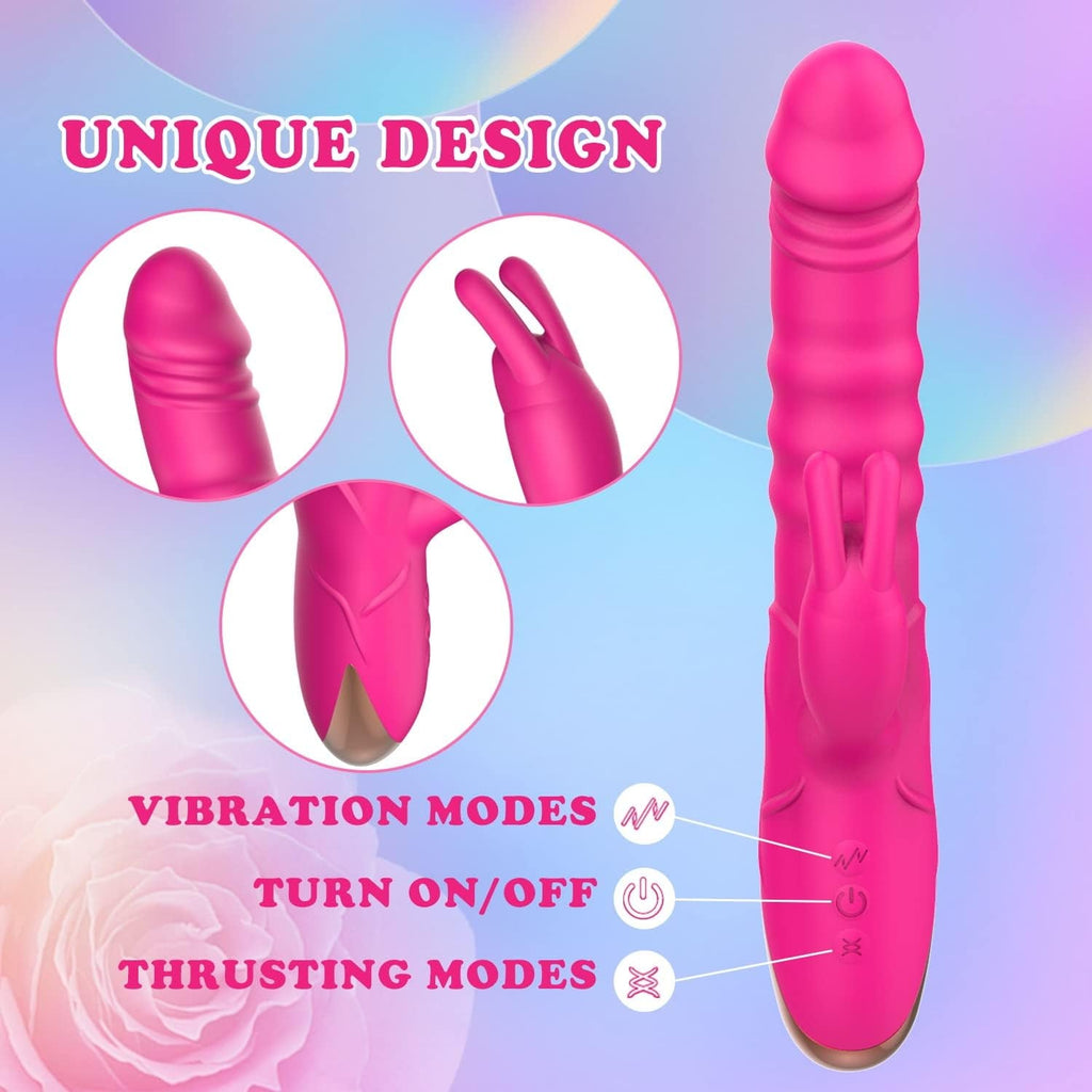 RoseRider Thrusting Rabbit Vibrator