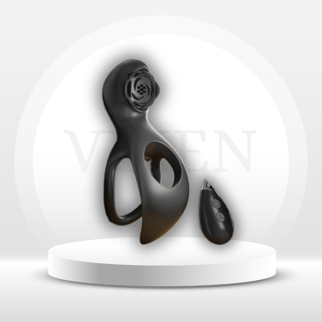 RoseRing Cock & Testicle Ring with Clit Stimulator