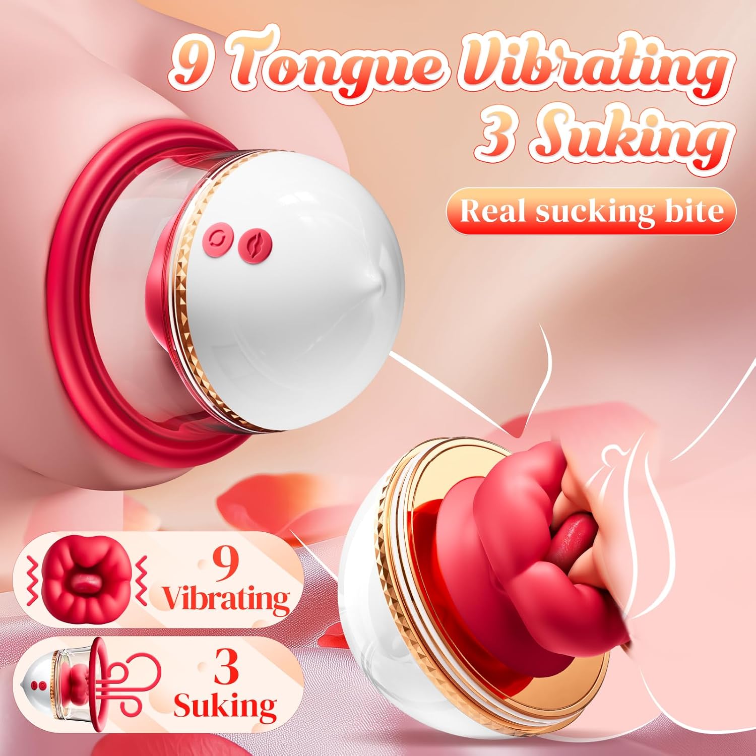 RoseRush Clit & Nipple Sucking Vibrator