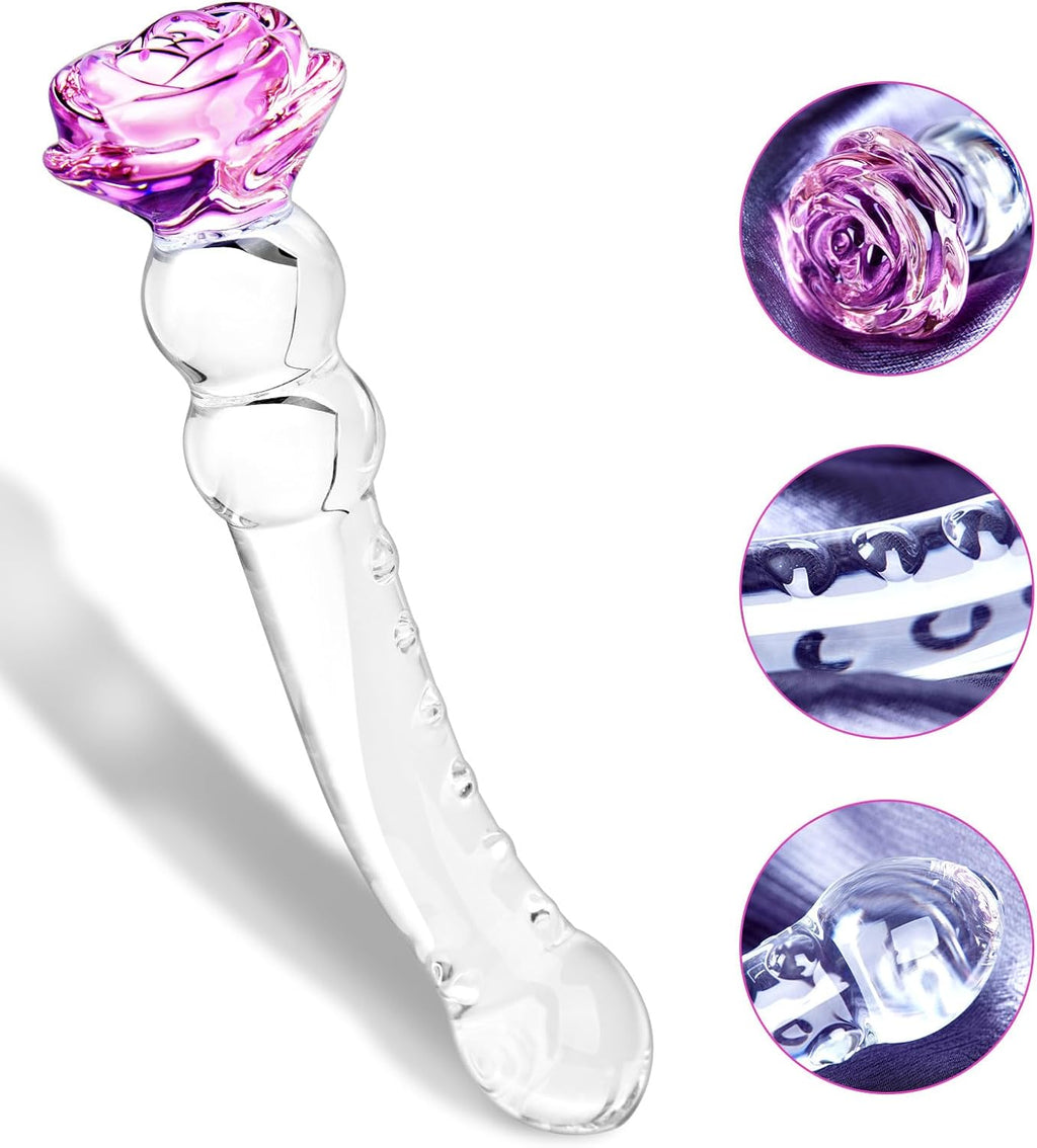 RoseSpire Glass Beads Anal Wand