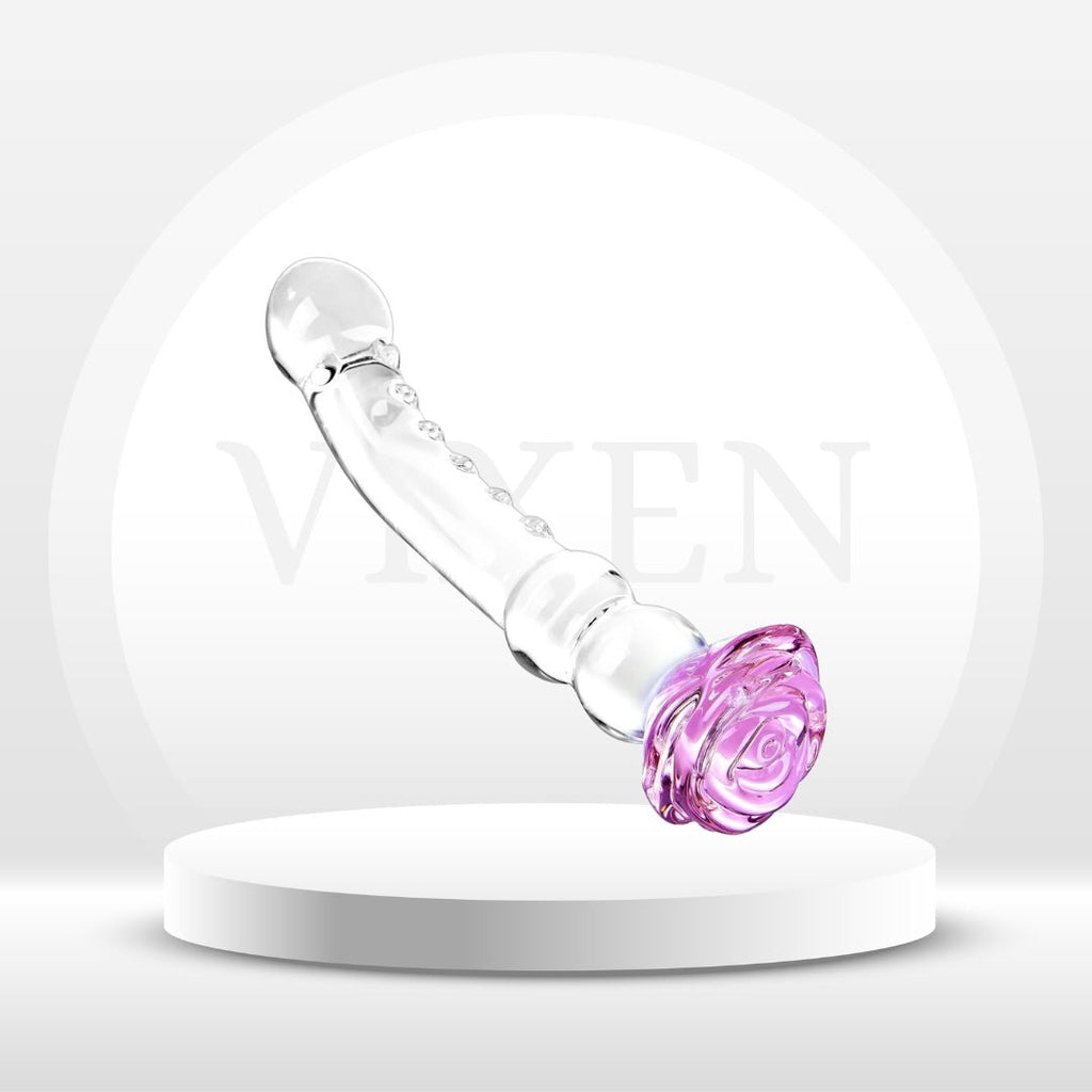 RoseSpire Glass Beads Anal Wand