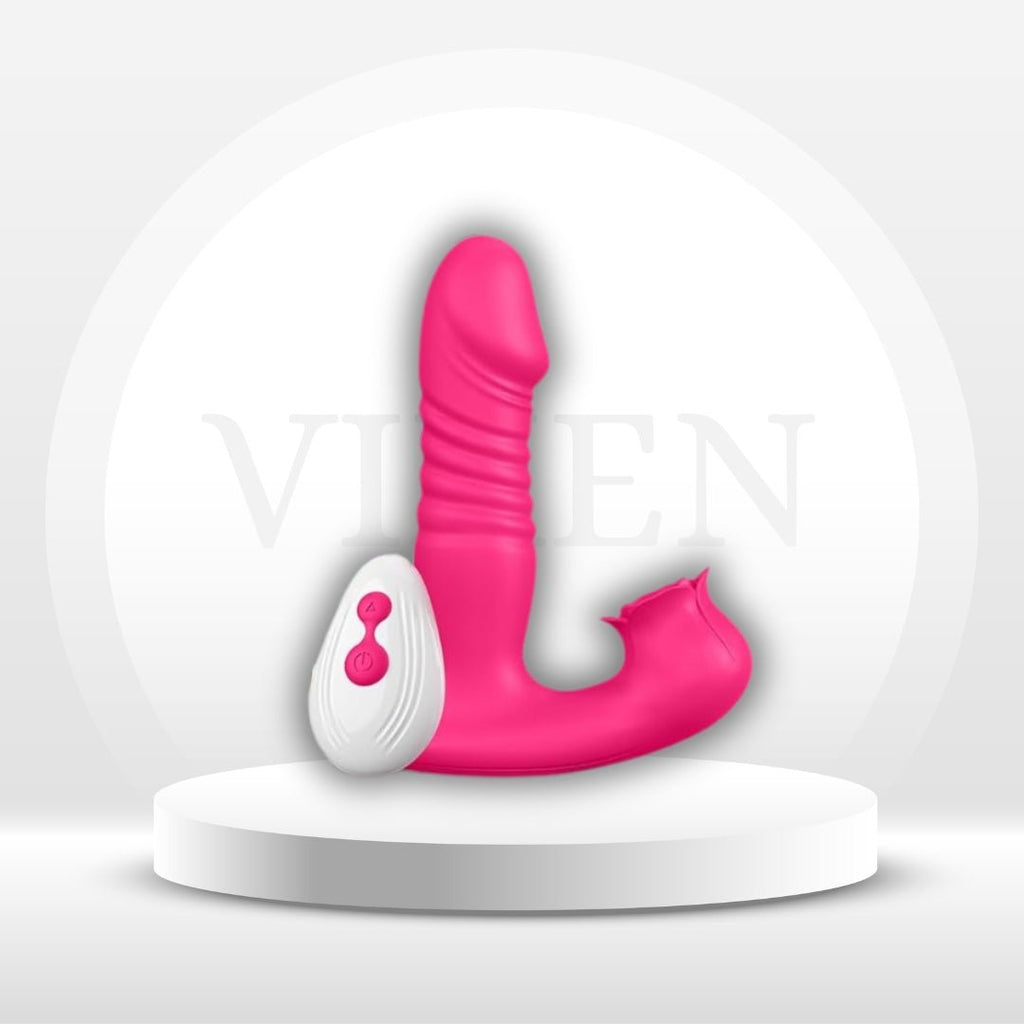 RoseThrustV 3-in-1 Wearable Thrusting Clit Sucker