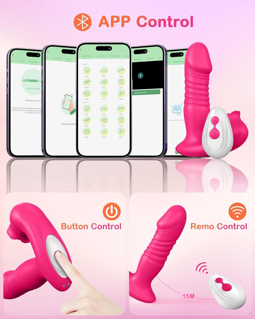 RoseThrustV 3-in-1 Wearable Thrusting Clit Sucker
