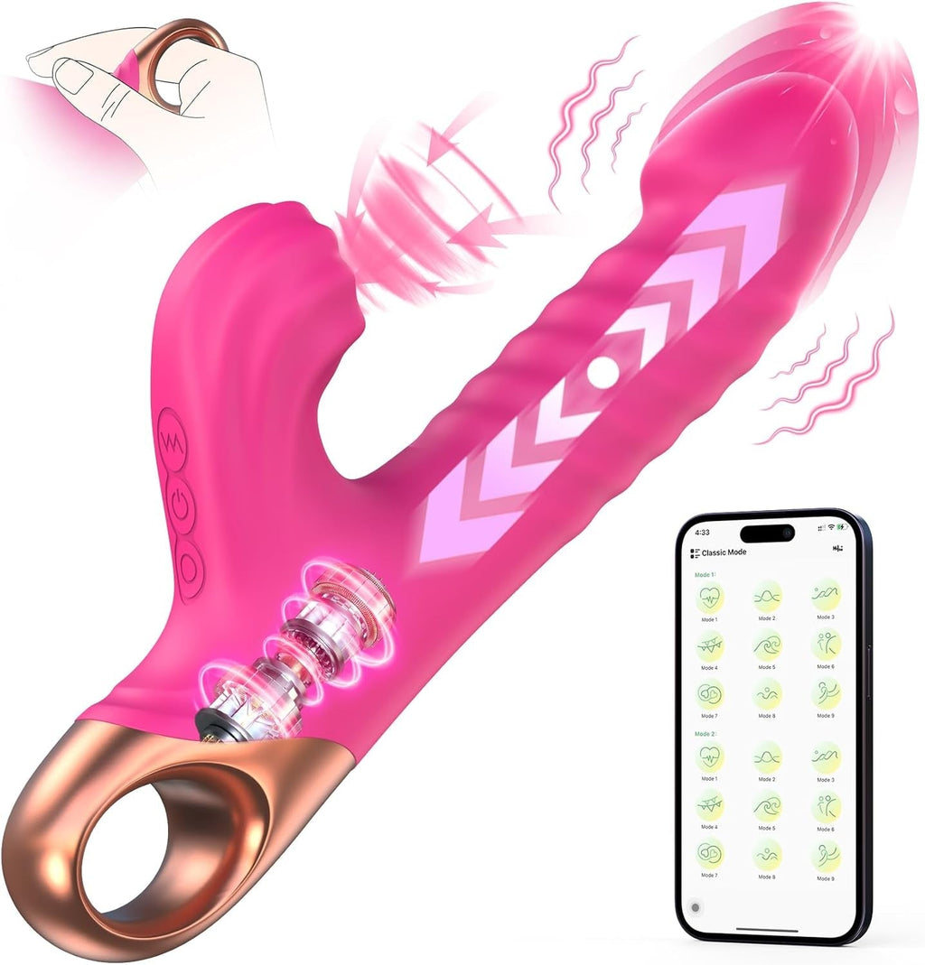 RoseThrustVII Thrusting Rabbit G-Spot Vibrator with Suction