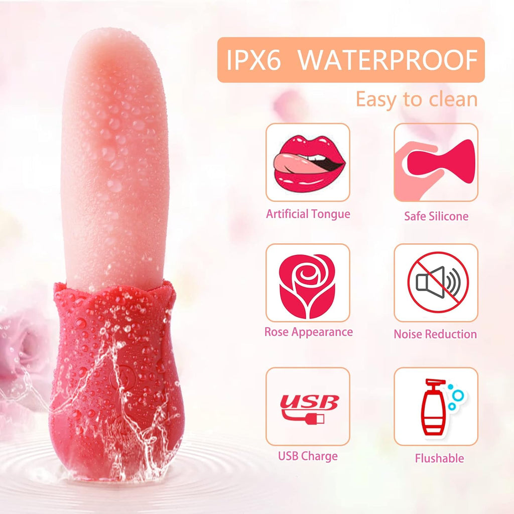 RoseTongue 10-Mode Clitoral & G-Spot Vibrator