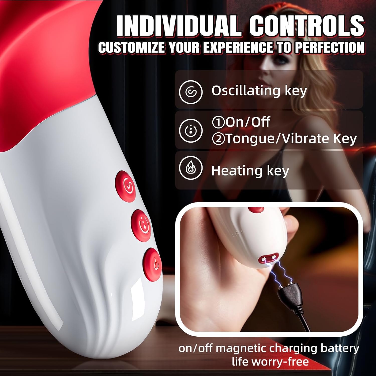 RoseTouch 5-in-1 G-Spot Tongue Vibrator