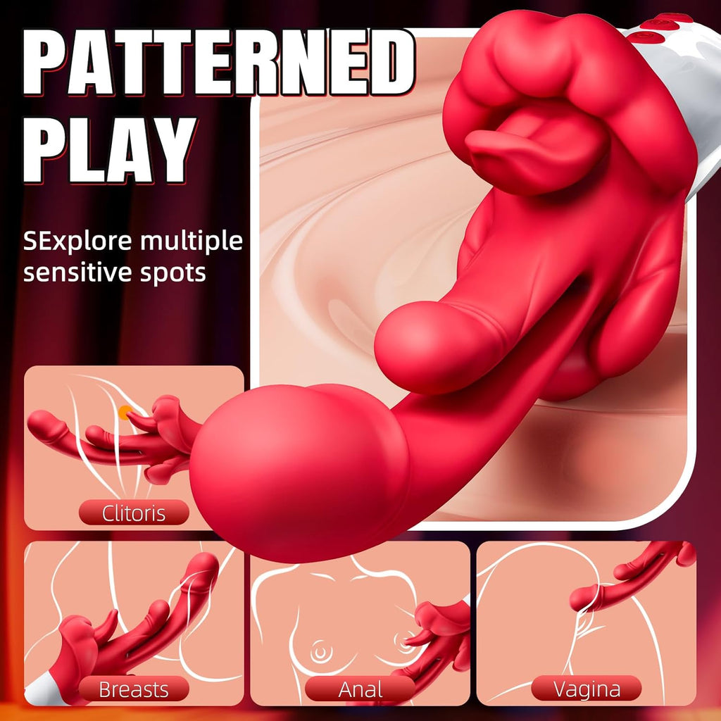 RoseTouch 5-in-1 G-Spot Tongue Vibrator