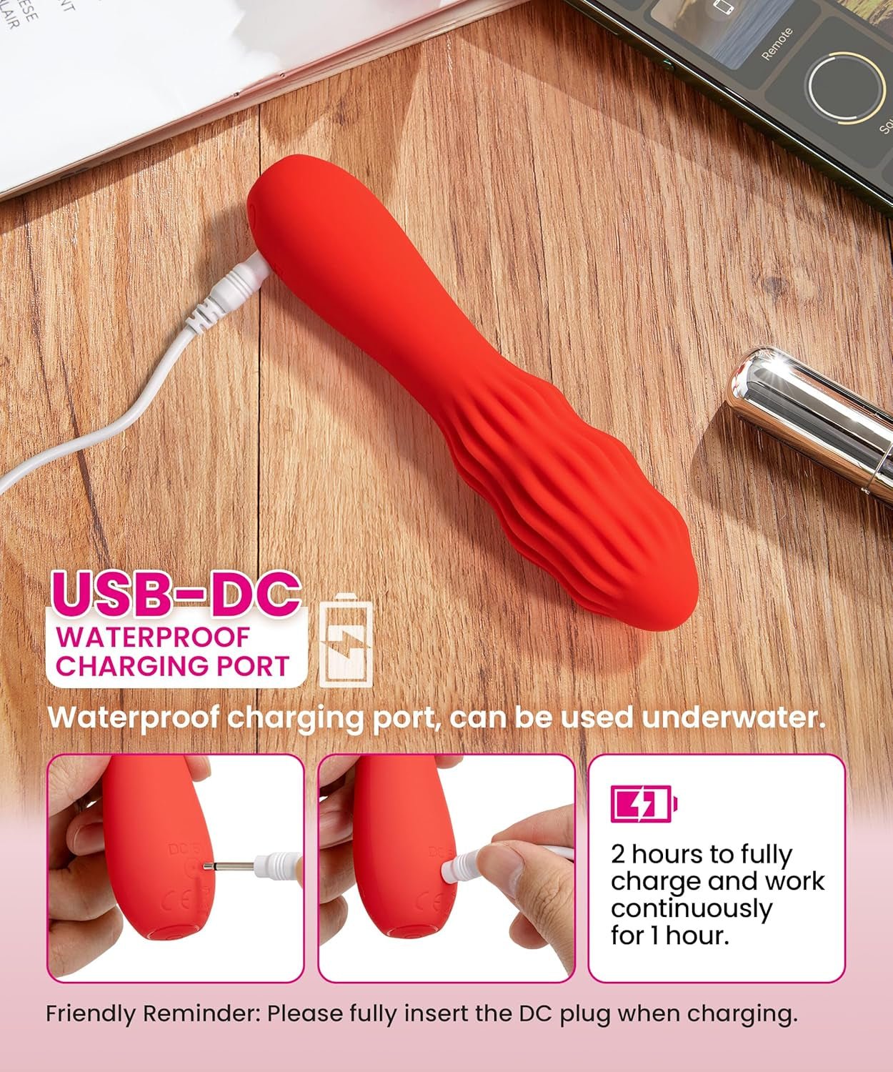 RotaCurve Rotating G-Spot Vibrator Wand