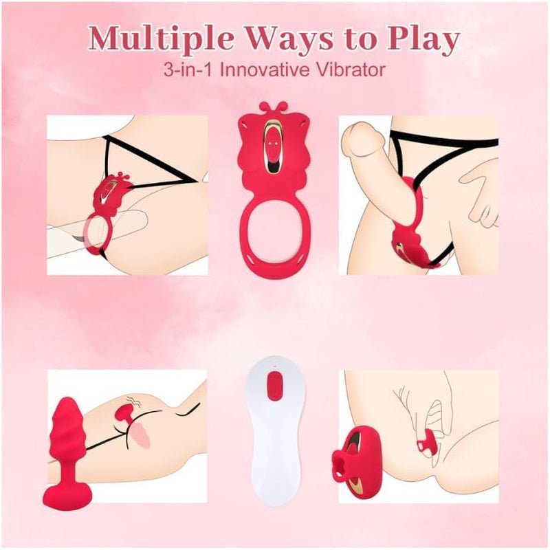 RougeRush 3-in-1 Couples Vibrator Kit