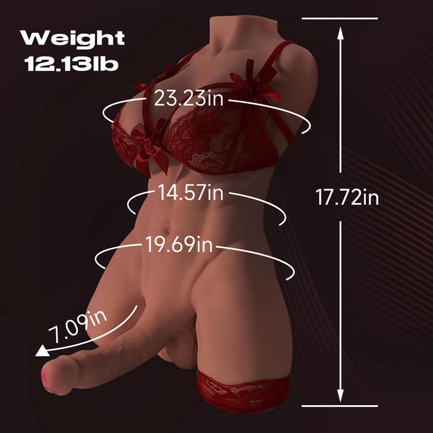 SableCurve Trans Torso 360° Flexible Dildo Sex Doll