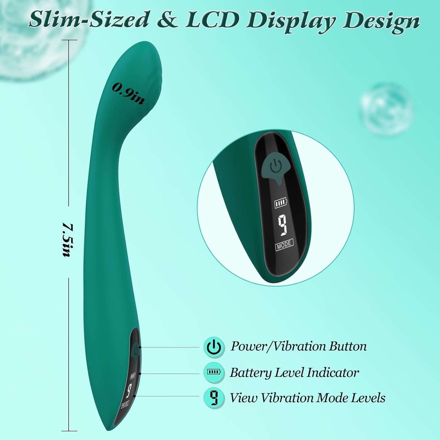 SageCurve G-Spot Vibrator Wand with LCD