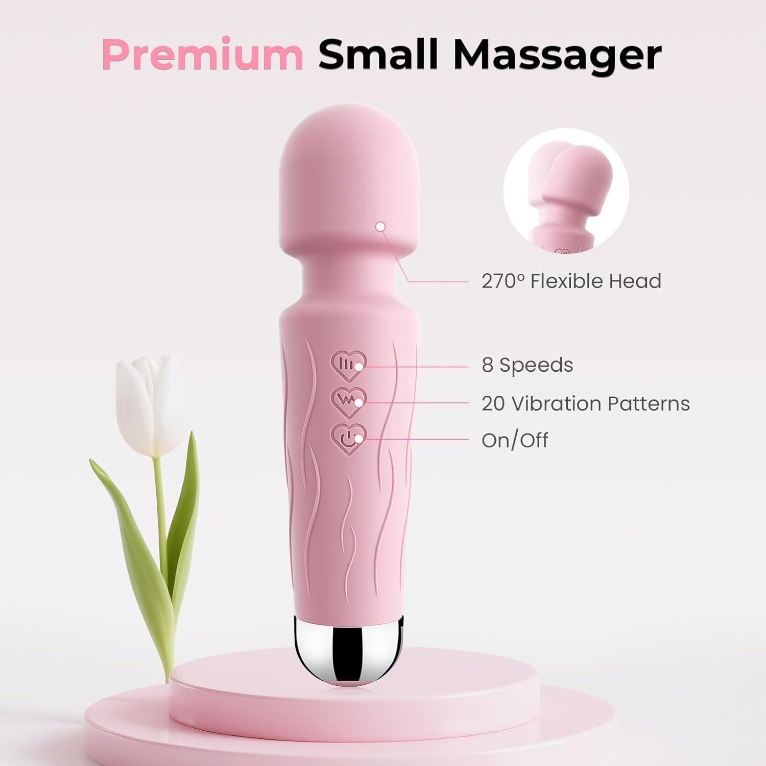 SatinBloom App Control Clitoral Wand Vibrator