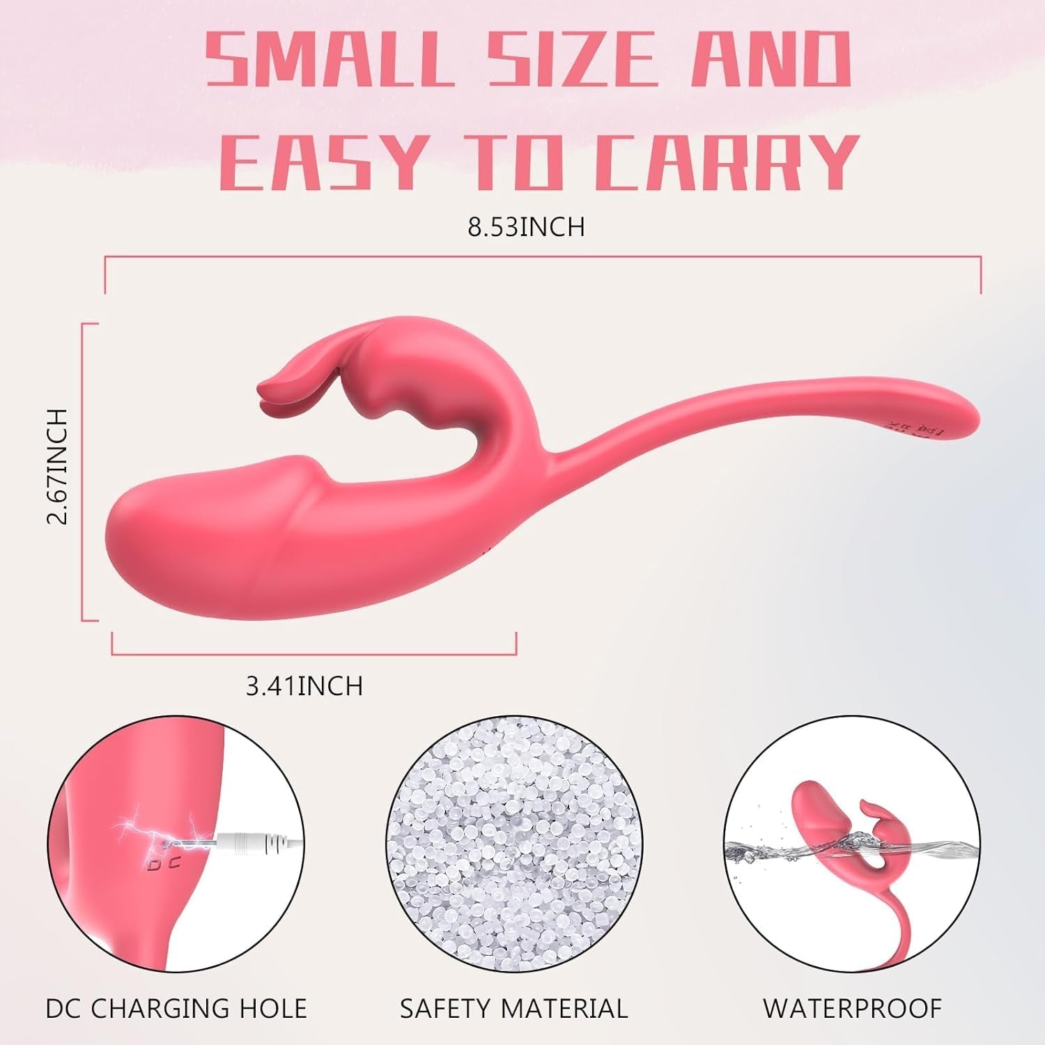ScarletDuo Dual-Use Rabbit Vibrator, 20 Patterns