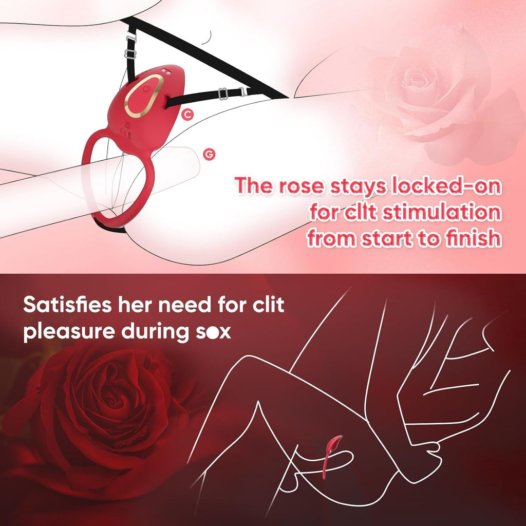 SecretRose Wearable Panty Vibrator Couples Cock Ring