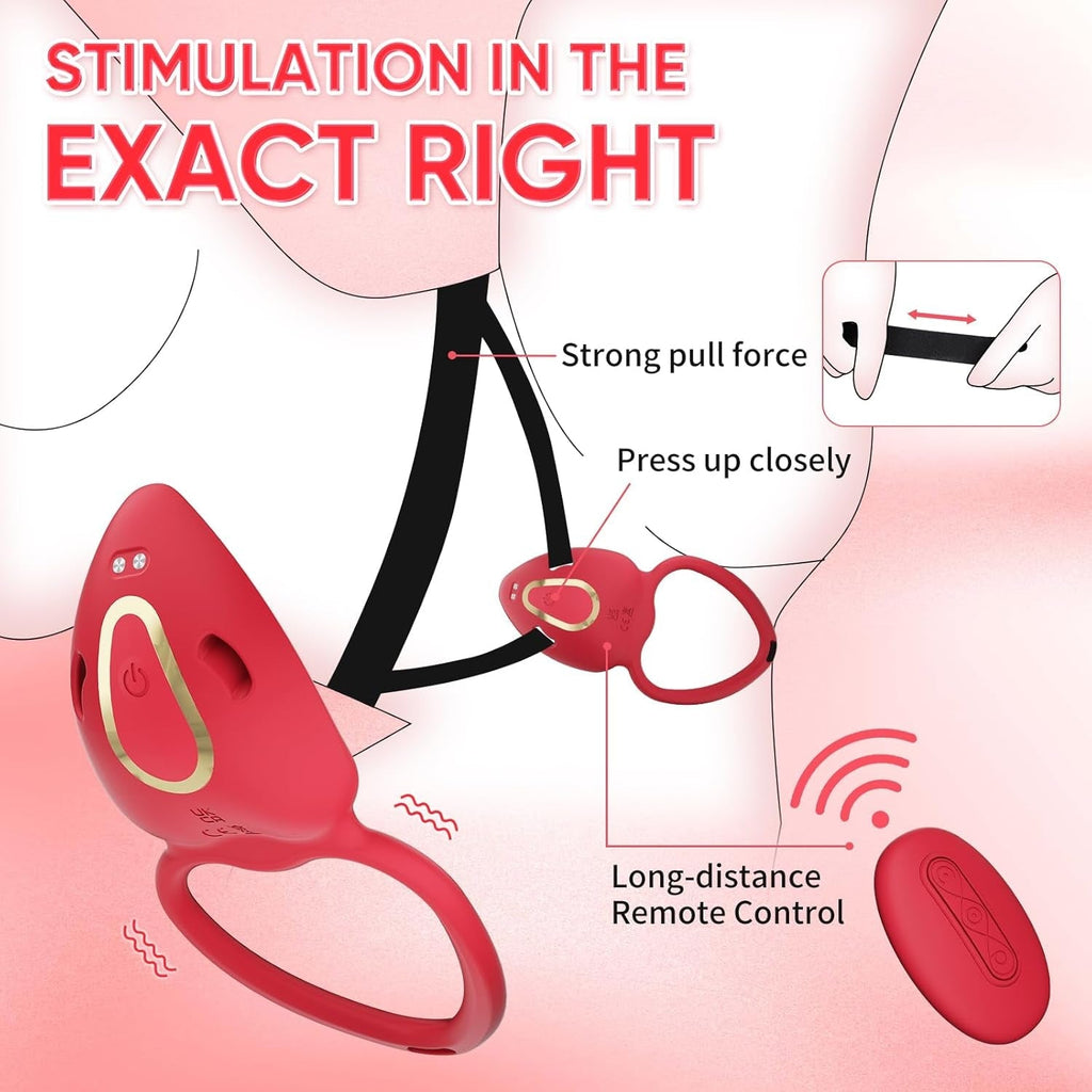 SecretRose Wearable Panty Vibrator Couples Cock Ring