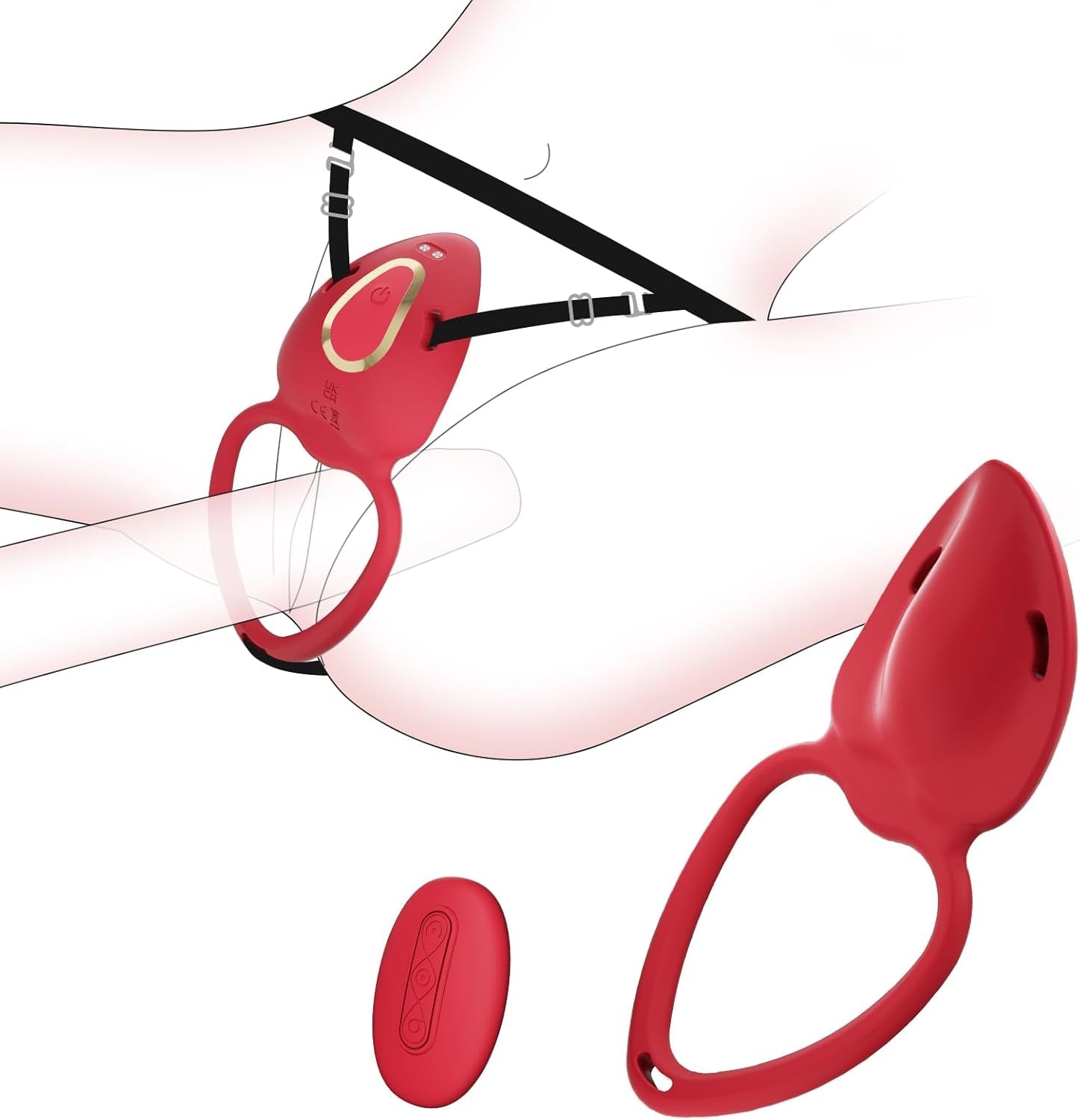 SecretRose Wearable Panty Vibrator Couples Cock Ring