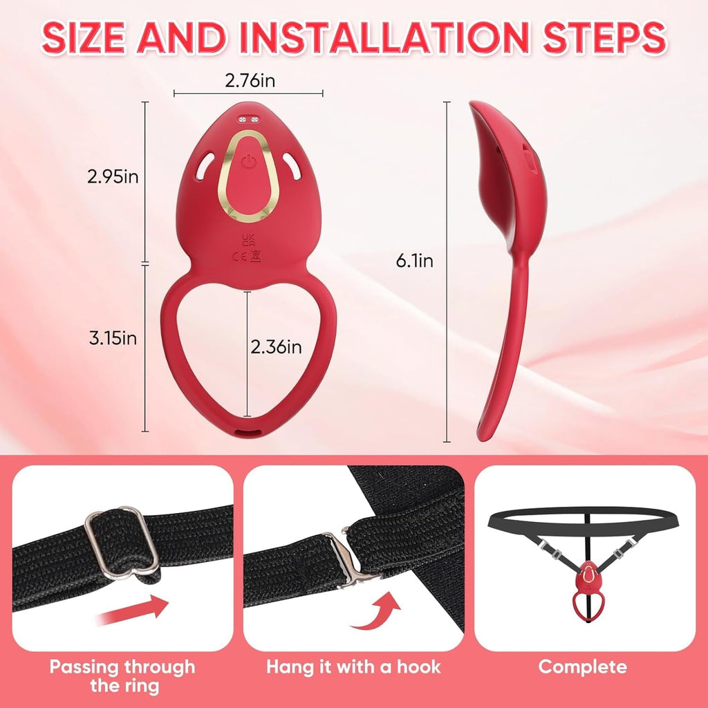 SecretRose Wearable Panty Vibrator Couples Cock Ring