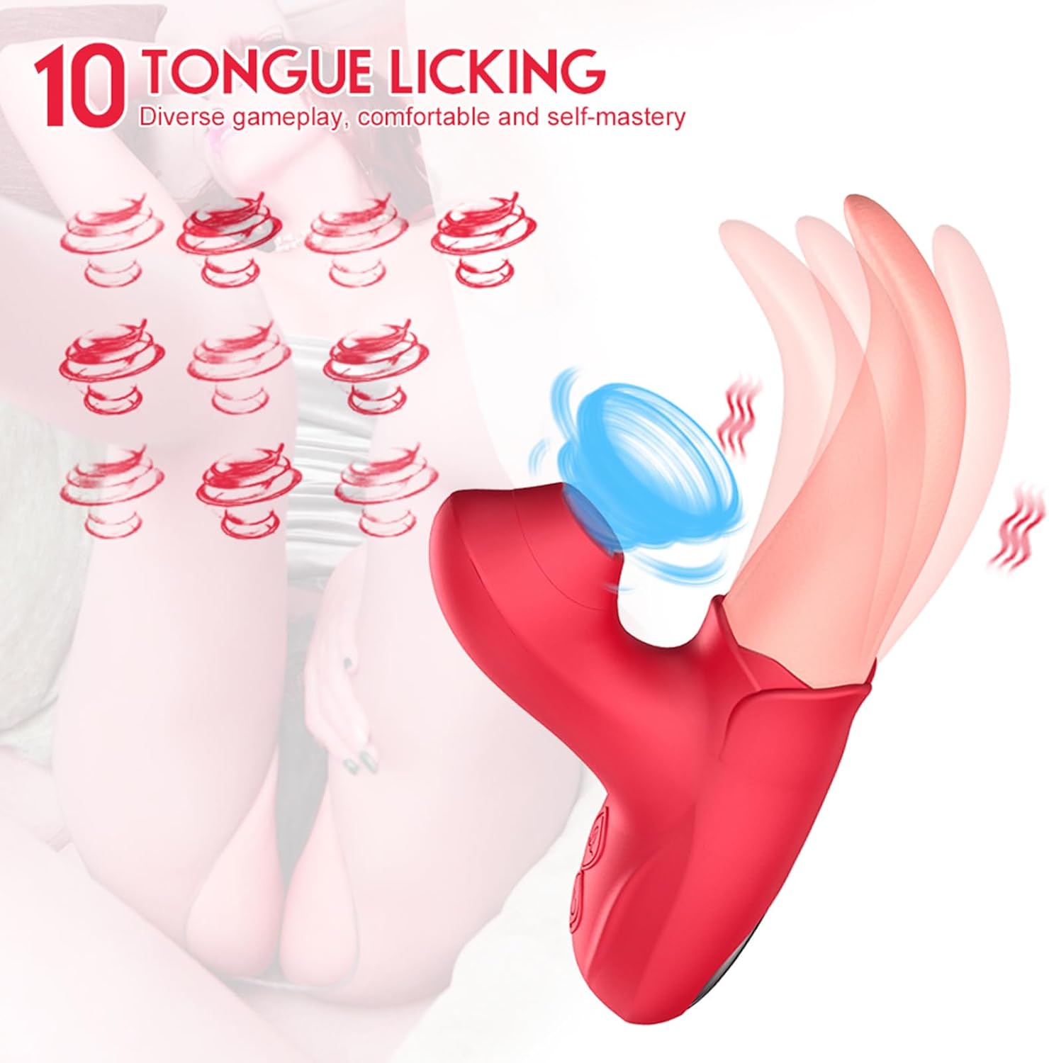 SensaTongue 10-Mode Licking & Suction Vibrator