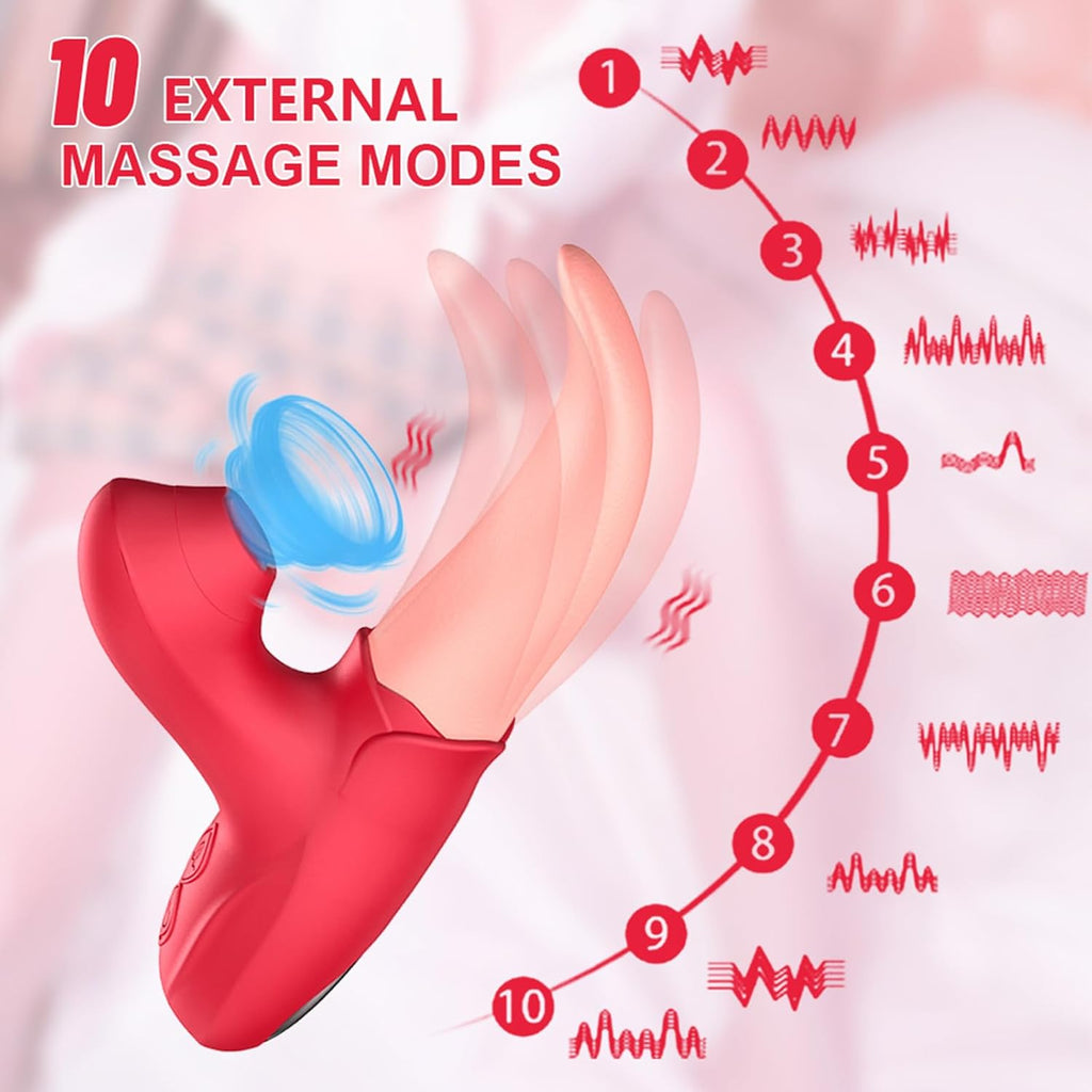 SensaTongue 10-Mode Licking & Suction Vibrator