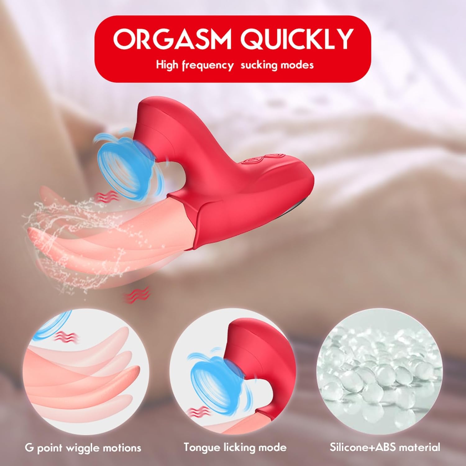 SensaTongue 10-Mode Licking & Suction Vibrator