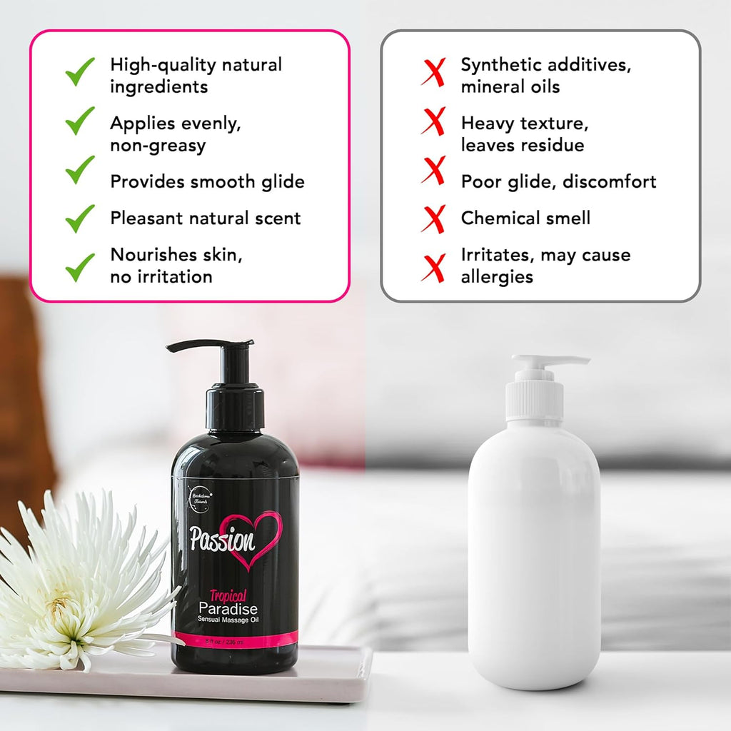 Sensual Massage Oil – Tropical Paradise Scent