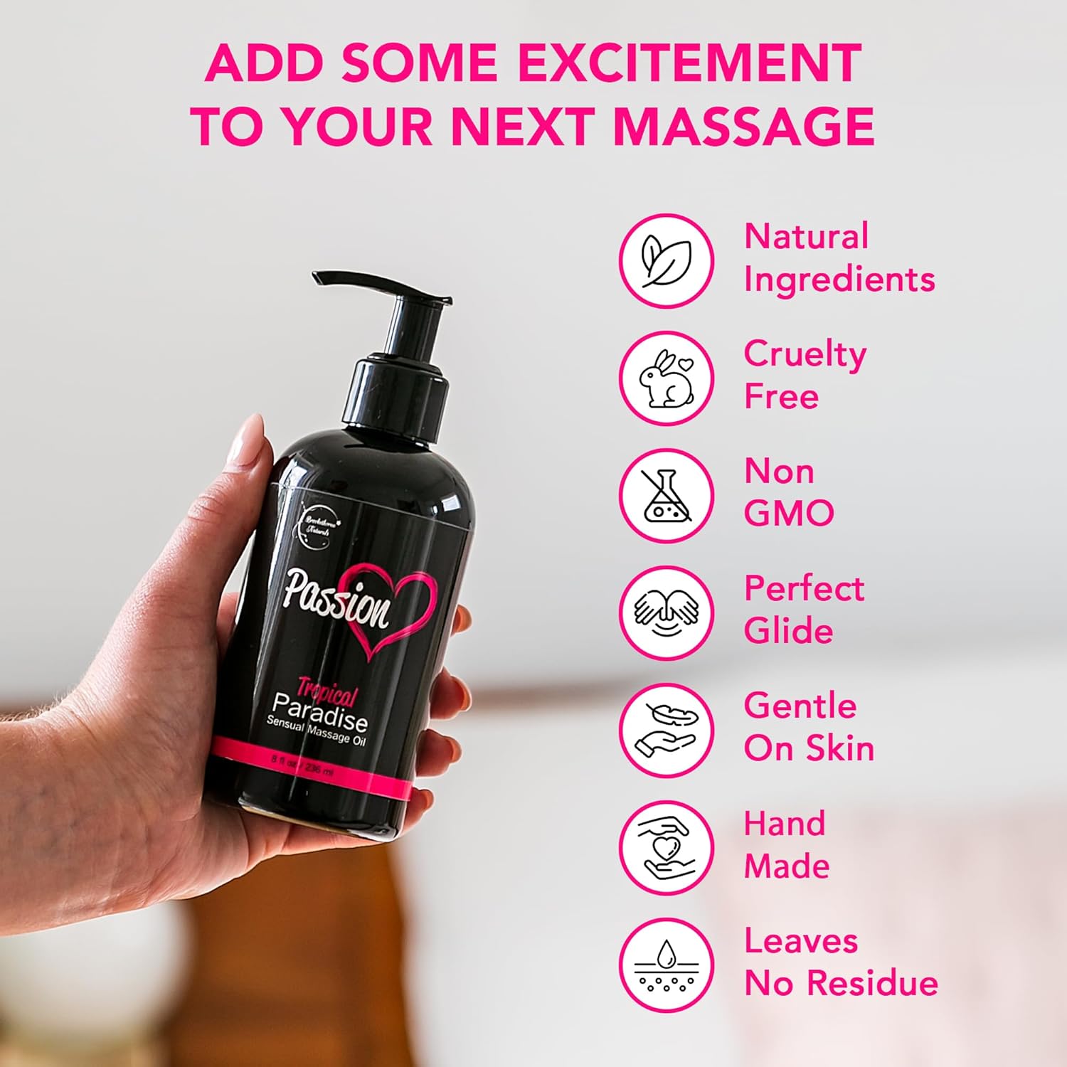 Sensual Massage Oil – Tropical Paradise Scent