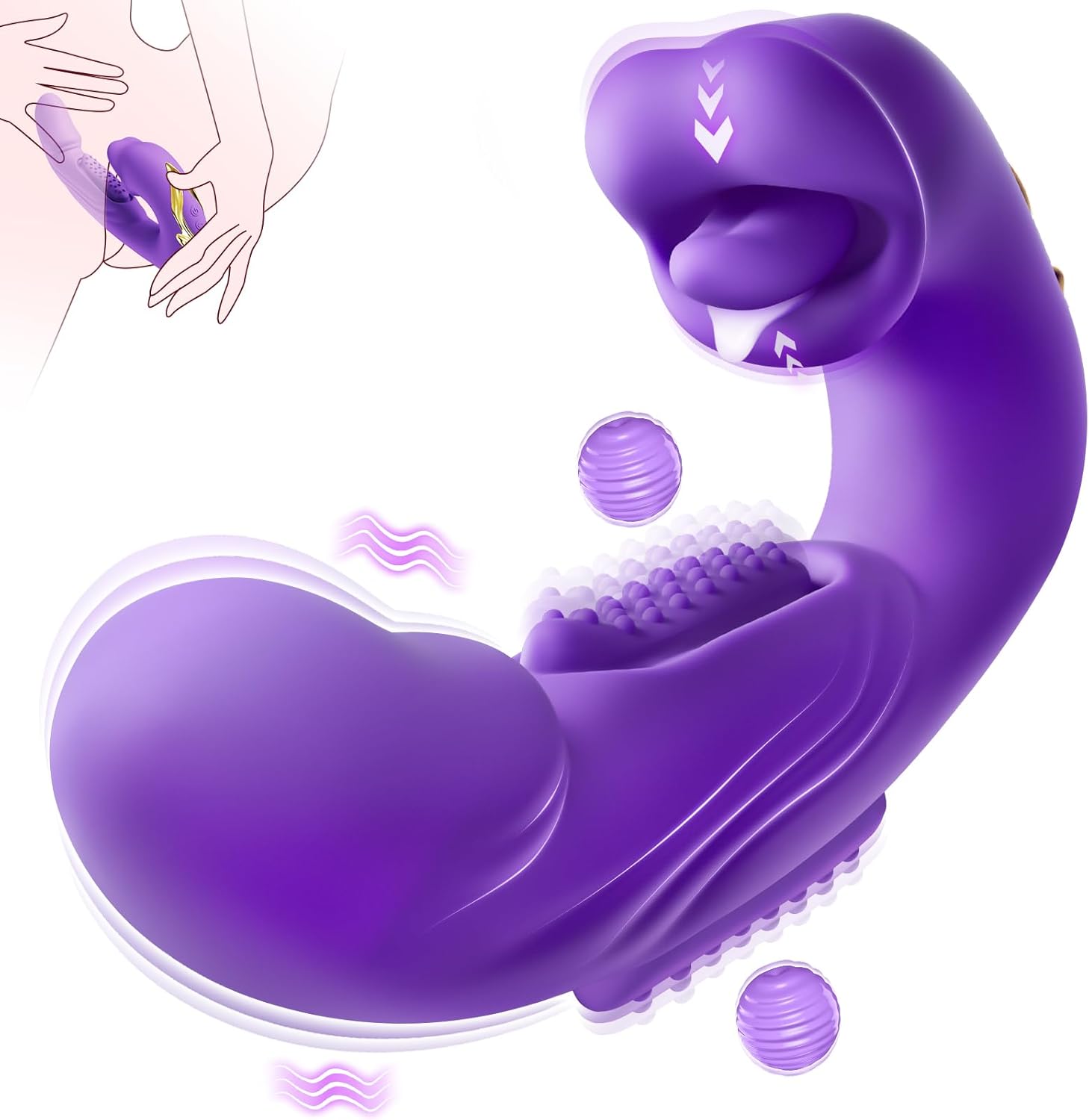 SensuBloom 4-in-1 Vibe – Taps, Sucks, Licks, Vibes