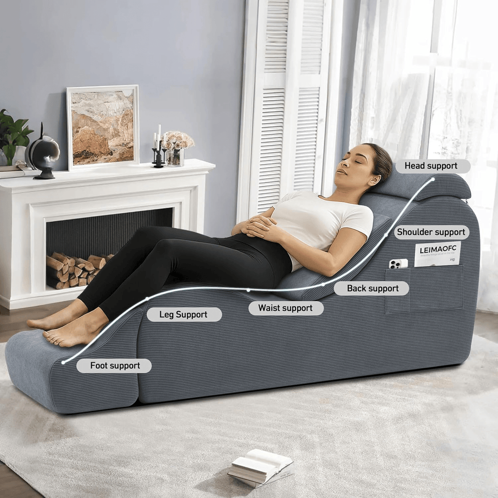 ShadowCurve Dark Gray Sex Chaise Lounge Chair