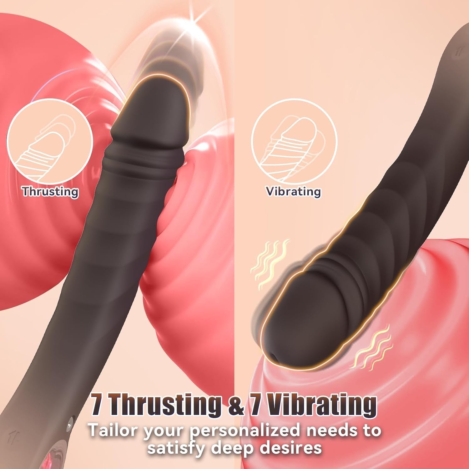 ShadowThrust Thrusting G-Spot Vibrator Dildo