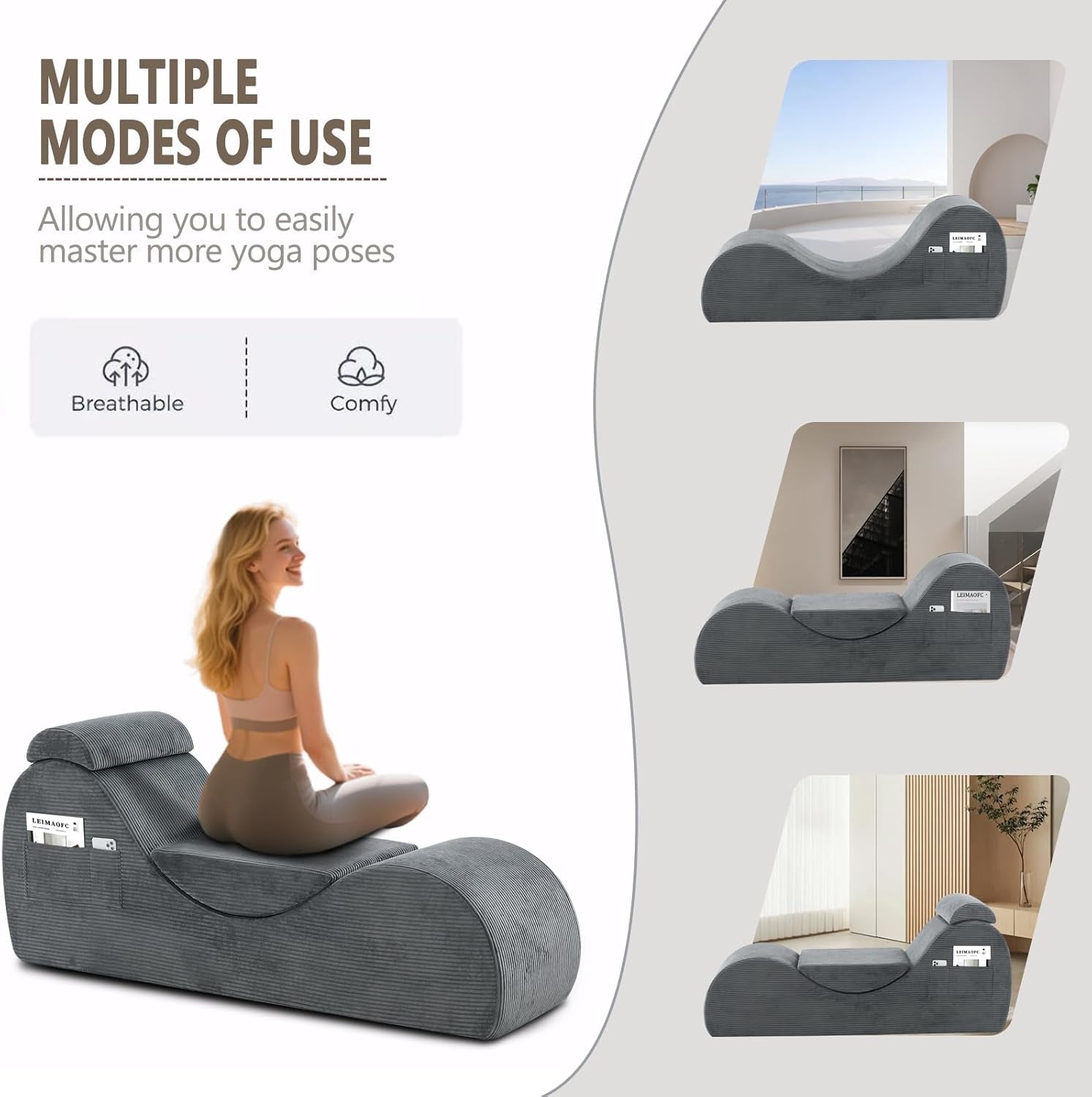 ShadowVice Dark Gray Sex Chaise Lounge Chair