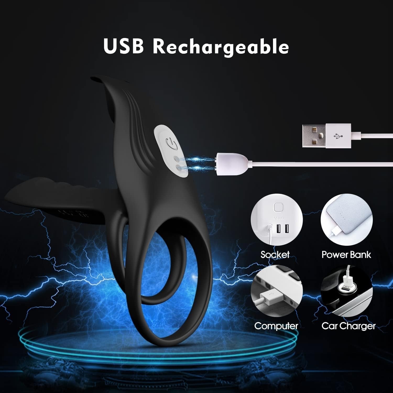 ShaftGlow Vibrating Cock Ring for Couples