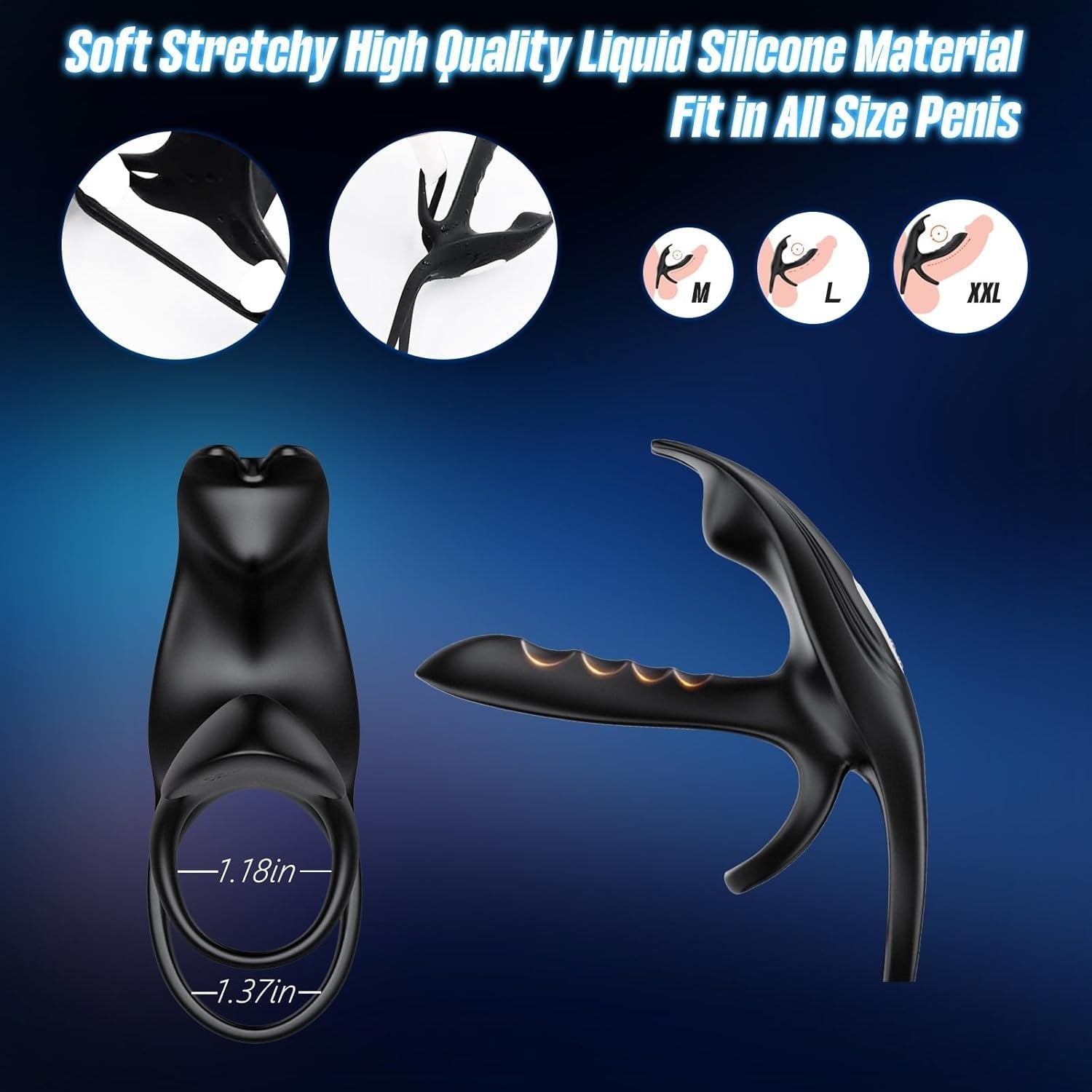 ShaftGlow Vibrating Cock Ring for Couples