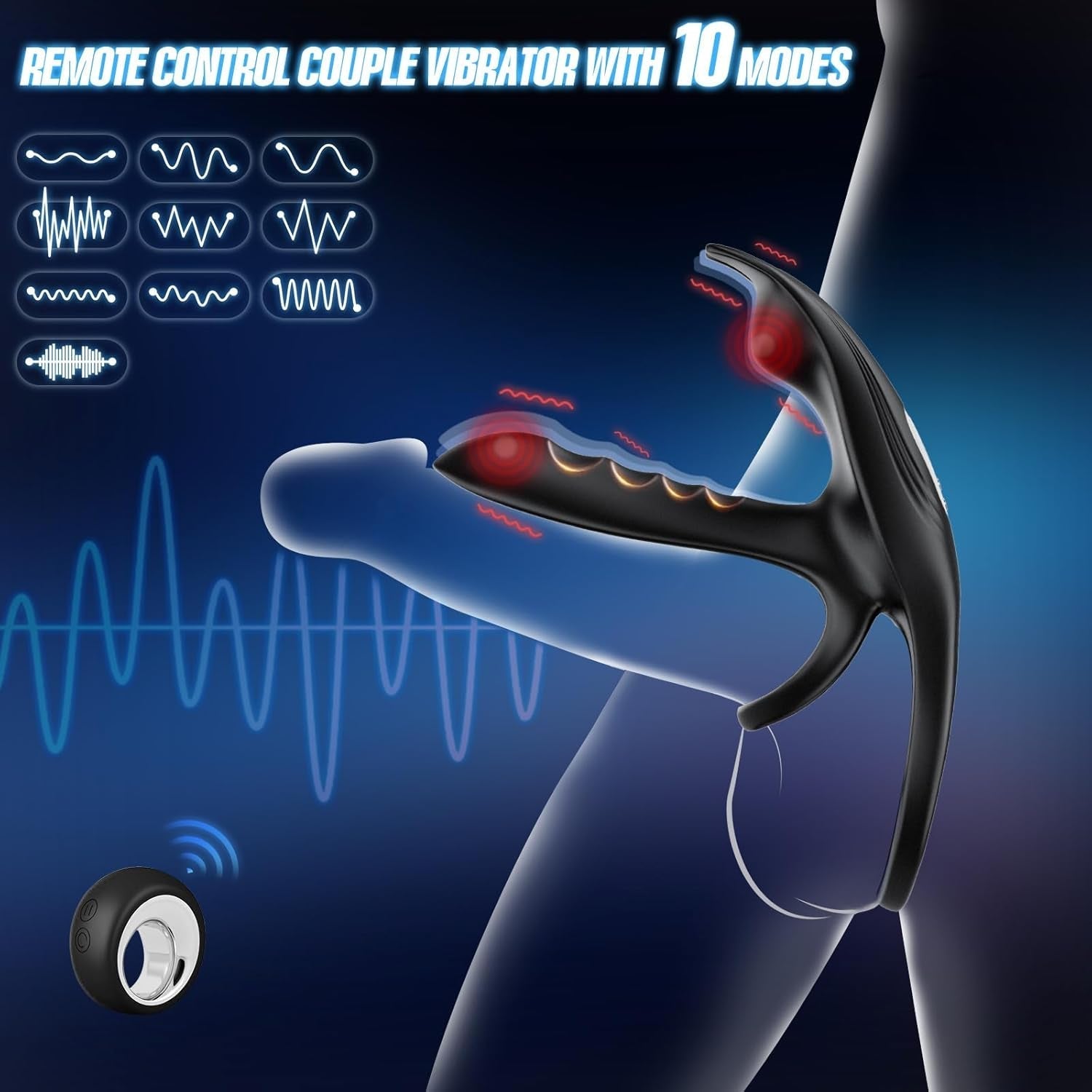 ShaftGlow Vibrating Cock Ring for Couples